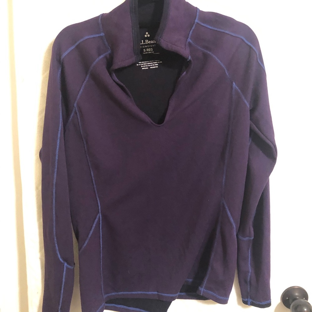LL Bean Pull Over Light Sweater Purple SMALL